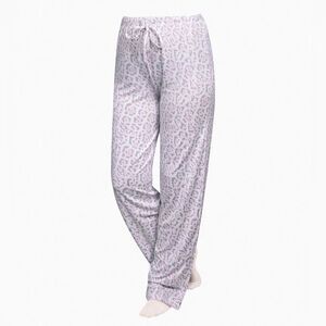 Mia & Tess Grey Leopard Print PJ Lounge Pajama Pants Size Medium
